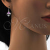 Rhodium Plated Dangle Earring, with Crystal Swarovski Crystals, Polished, Rhodium Finish, 02.239.0002.6