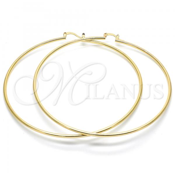 Oro Laminado Extra Large Hoop, Gold Filled Style Polished, Golden Finish, 5.134.001.80