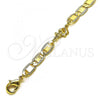 Oro Laminado Fancy Bracelet, Gold Filled Style Pave Mariner and Elephant Design, Polished, Golden Finish, 03.63.2272.07