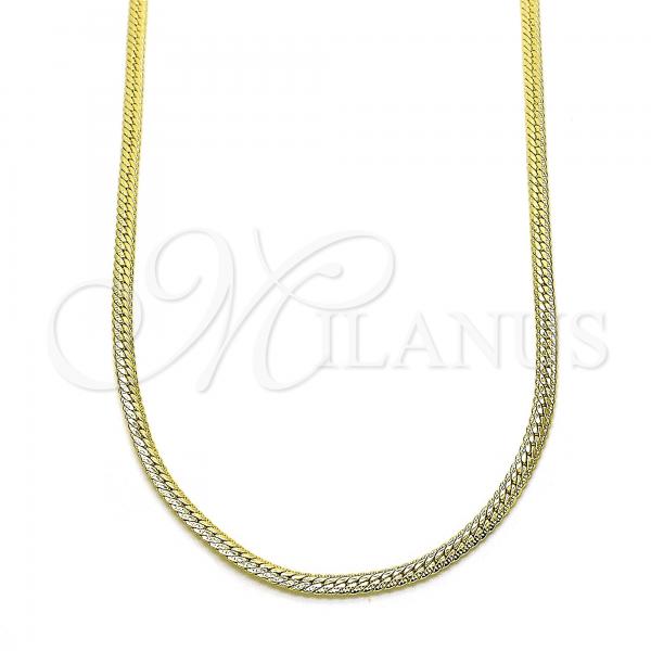 Oro Laminado Basic Necklace, Gold Filled Style Diamond Cutting Finish, Golden Finish, 04.213.0294.18