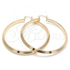 Oro Laminado Extra Large Hoop, Gold Filled Style Hollow Design, Polished, Golden Finish, 02.261.0050.70