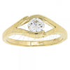Oro Laminado Multi Stone Ring, Gold Filled Style with White Cubic Zirconia, Polished, Golden Finish, 5.165.031.08 (Size 8)