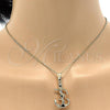 Oro Laminado Fancy Pendant, Gold Filled Style Anchor and Twist Design, Polished, Golden Finish, 5.182.042