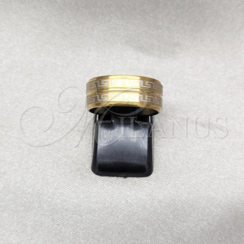 Stainless Steel Mens Ring, Polished, Golden Finish, 01.63.0636.10