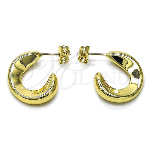 Oro Laminado Small Hoop, Gold Filled Style Polished, Golden Finish, 02.156.0676.20
