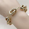 Oro Laminado Fancy Bracelet, Gold Filled Style Love Knot and Hollow Design, Polished, Golden Finish, 03.415.0025.08