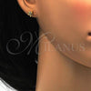 Stainless Steel Stud Earring, Star Design, with Light Brown Crystal, Polished, Golden Finish, 02.271.0016.4