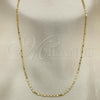 Oro Laminado Basic Necklace, Gold Filled Style Mariner Design, Polished, Golden Finish, 04.213.0051.18