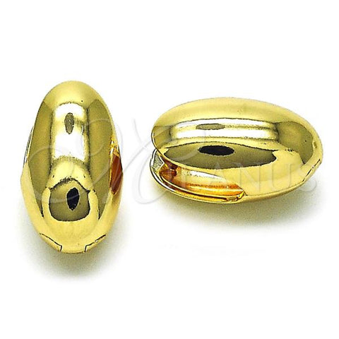 Oro Laminado Huggie Hoop, Gold Filled Style Chunky Design, Polished, Golden Finish, 02.156.0678.12