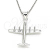 Sterling Silver Fancy Pendant, Airplane Design, Polished,, 05.398.0046