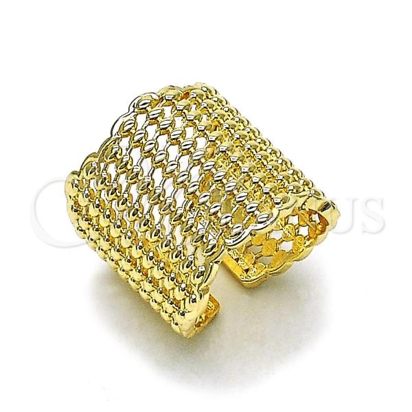 Oro Laminado Elegant Ring, Gold Filled Style Filigree Design, Polished, Golden Finish, 01.428.0008