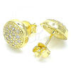 Sterling Silver Stud Earring, with White Cubic Zirconia, Polished, Golden Finish, 02.336.0127.2