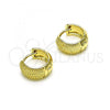 Oro Laminado Huggie Hoop, Gold Filled Style Polished, Golden Finish, 02.213.0479.10