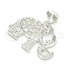 Sterling Silver Fancy Pendant, Elephant Design, Polished,, 05.398.0013