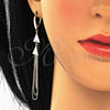 Sterling Silver Long Earring, Polished, Golden Finish, 02.186.0174