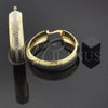 Oro Laminado Medium Hoop, Gold Filled Style Infinite Design, Two Tone, 107.012