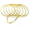 Oro Laminado Semanario Bangle, Gold Filled Style Polished, Golden Finish, 07.63.0207.06