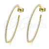 Oro Laminado Medium Hoop, Gold Filled Style with Ivory Pearl, Polished, Golden Finish, 02.379.0055.45