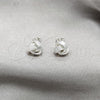 Sterling Silver Stud Earring, Love Knot Design, Polished, Silver Finish, 02.409.0032