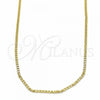 Oro Laminado Basic Necklace, Gold Filled Style Curb Design, Golden Finish, 04.09.0173.20