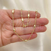 Oro Laminado Basic Necklace, Gold Filled Style Singapore Design, Polished, Golden Finish, 04.213.0282.18