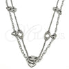 Stainless Steel Fancy Necklace, Polished, Steel Finish, 04.220.0002.34