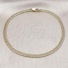 Oro Laminado Basic Anklet, Gold Filled Style Polished, Golden Finish, 04.213.0338.10