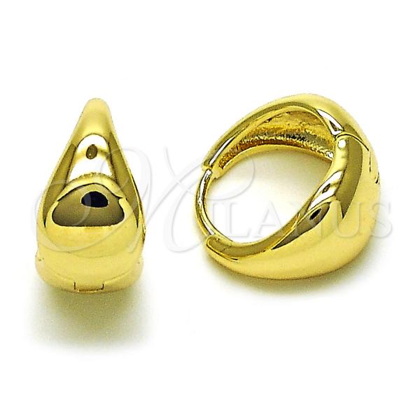 Oro Laminado Huggie Hoop, Gold Filled Style Polished, Golden Finish, 02.213.0598.16