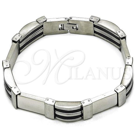 Stainless Steel Solid Bracelet, Polished, Steel Finish, 03.114.0396.09