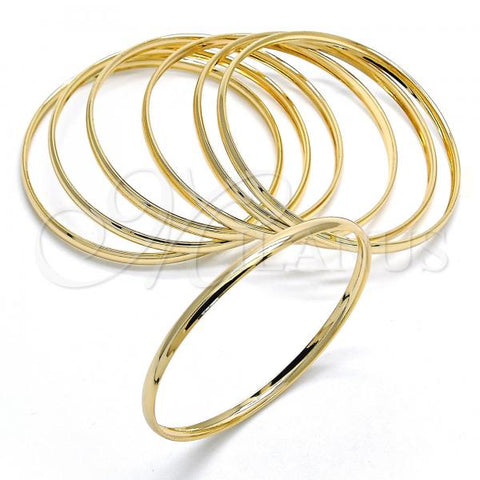 Oro Laminado Semanario Bangle, Gold Filled Style Polished, Golden Finish, 5.232.004.05 (04 MM Thickness, Size 5 - 2.50 Diameter)
