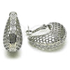 Rhodium Plated Small Hoop, Filigree Design, Polished, Rhodium Finish, 02.163.0349.1.25