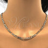 Oro Laminado Basic Necklace, Gold Filled Style Figaro Design, Polished, Golden Finish, 5.222.015.30