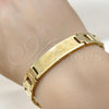 Stainless Steel Solid Bracelet, Polished, Golden Finish, 03.114.0394.08