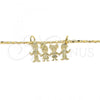 Oro Laminado Pendant Necklace, Gold Filled Style Little Girl Design, Polished, Golden Finish, 04.106.0010.20