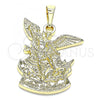 Oro Laminado Religious Pendant, Gold Filled Style Polished, Golden Finish, 05.380.0155