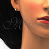 Stainless Steel Stud Earring, Flower Design, with Aurore Boreale Crystal, Polished, Golden Finish, 02.271.0019.3