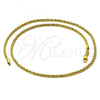 Oro Laminado Basic Necklace, Gold Filled Style Rope Design, Polished, Golden Finish, 5.222.034.18