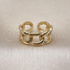 Oro Laminado Elegant Ring, Gold Filled Style Miami Cuban Design, Polished, Golden Finish, 01.310.0036