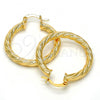 Oro Laminado Medium Hoop, Gold Filled Style Matte Finish, Golden Finish, 02.170.0127.30