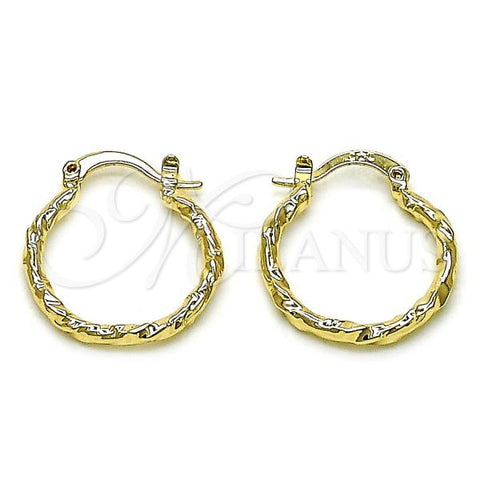 Oro Laminado Small Hoop, Gold Filled Style Polished, Golden Finish, 02.63.2758.20