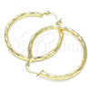 Oro Laminado Medium Hoop, Gold Filled Style Diamond Cutting Finish, Golden Finish, 02.213.0248.1.40