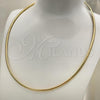 Oro Laminado Basic Necklace, Gold Filled Style Herringbone Design, Polished, Golden Finish, 5.220.002.20
