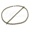 Stainless Steel Necklace and Bracelet, Polished, Two Tone, 06.363.0008.1
