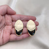Oro Laminado Stud Earring, Gold Filled Style Polished, Golden Finish, 02.385.0032