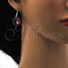 Rhodium Plated Dangle Earring, with Amethyst Swarovski Crystals, Polished, Rhodium Finish, 02.239.0001.12