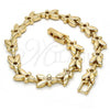 Oro Laminado Fancy Bracelet, Gold Filled Style Polished, Golden Finish, 03.210.0028.08