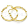 Oro Laminado Medium Hoop, Gold Filled Style Hollow Design, Polished, Golden Finish, 5.134.023.35