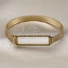 Oro Laminado Individual Bangle, Gold Filled Style Belt Buckle Design, Diamond Cutting Finish, Golden Finish, 07.282.0015.05