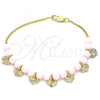 Oro Laminado Fancy Bracelet, Gold Filled Style Heart Design, Polished, Golden Finish, 03.63.2100.07