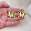 Oro Laminado Stud Earring, Gold Filled Style Polished, Golden Finish, 02.163.0245